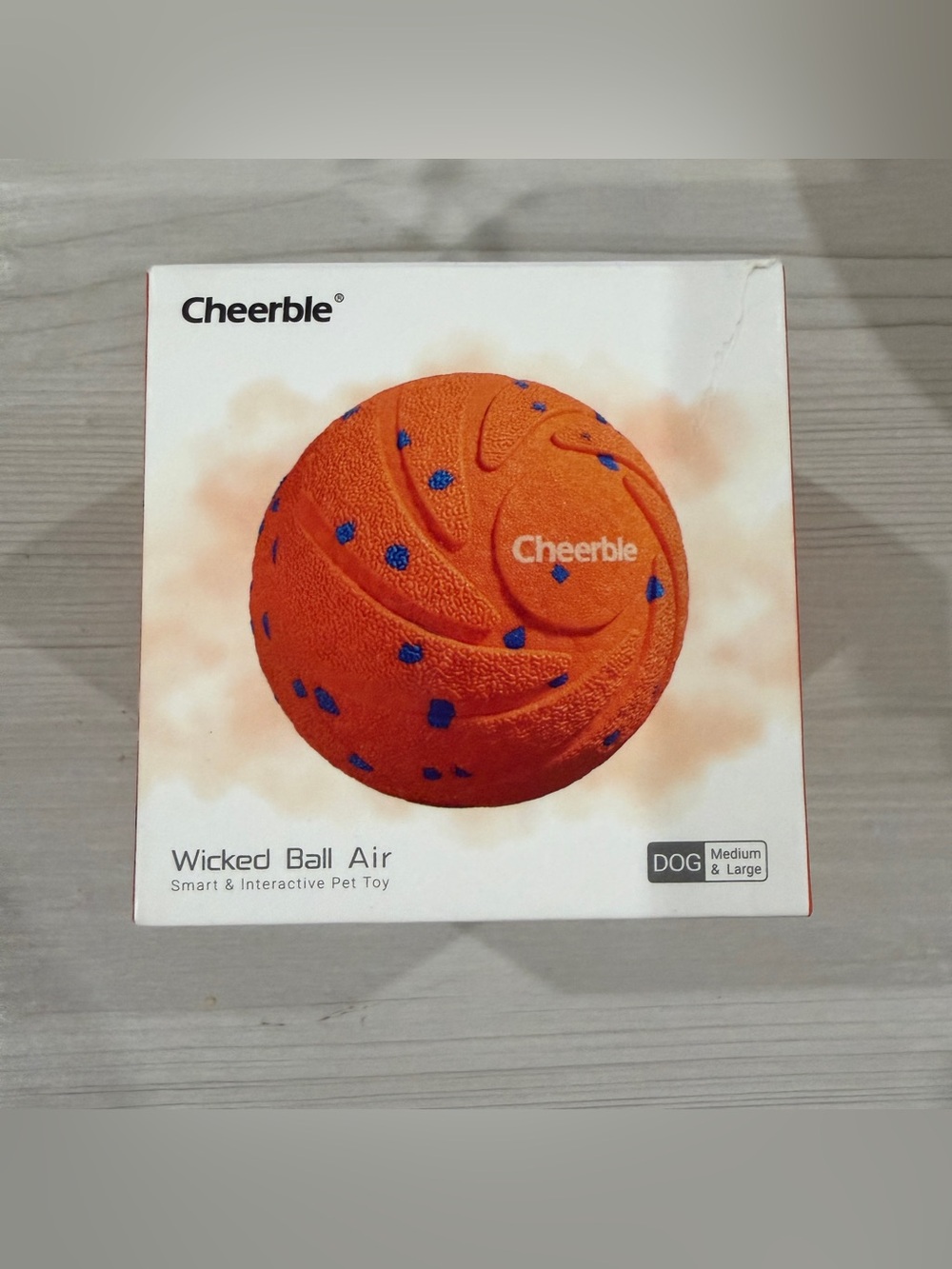 Cheerble Wicked Ball AIR Smart Interactive Dog Toy- Orange